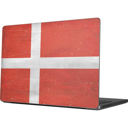 Denmark Flag Distressed Apple MacBook Pro 14-inch Skin